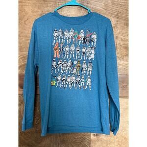 Star Wars Blue Long Sleeve Star Wars Logo Graphic Mens Sweatshirt XL